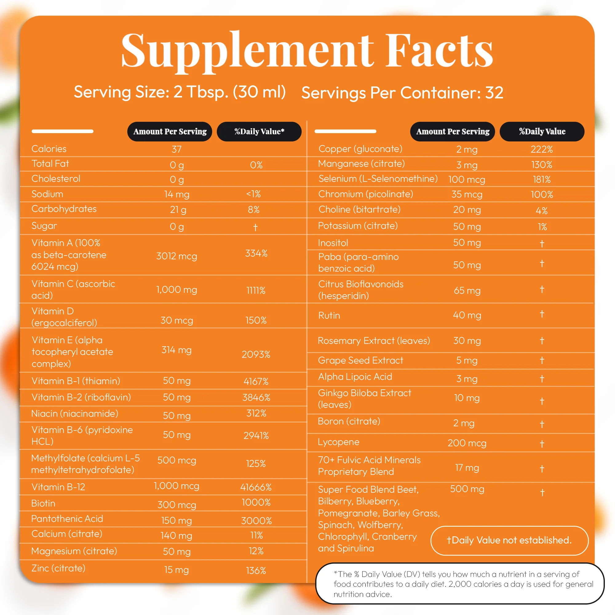 VM100 Liquid Multivitamin and Multimineral Daily Supplement - 100+ Nutrients with Vitamins, Minerals, Antioxidants, and Superfoods - 32 oz - Image 7